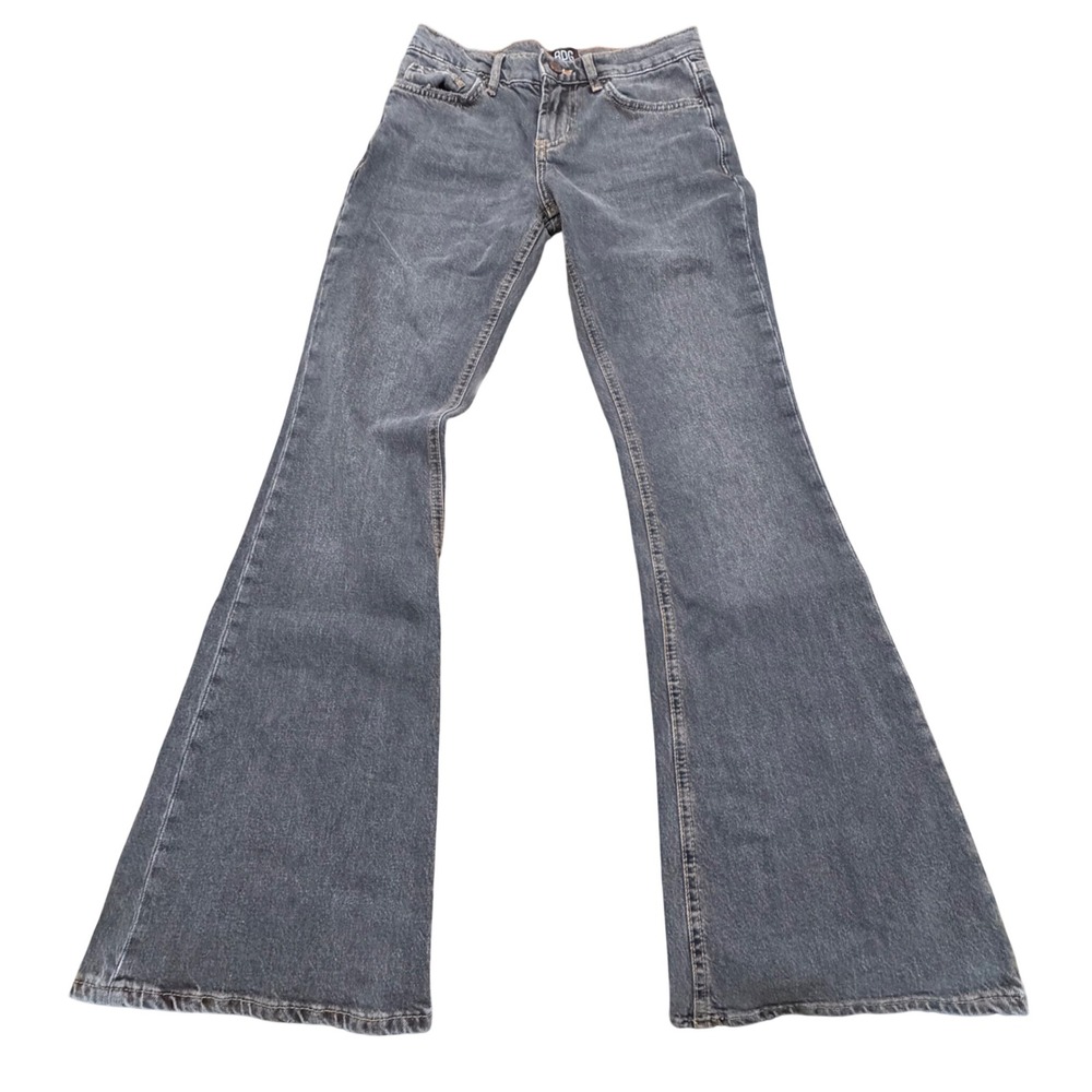 BDG‎ Urban Outfitters Washed Black High Rise Flare Jeans Size 25 Retro Wide Leg